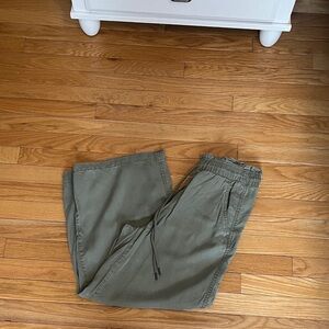 LOFT Wide Leg Olive Green Pants